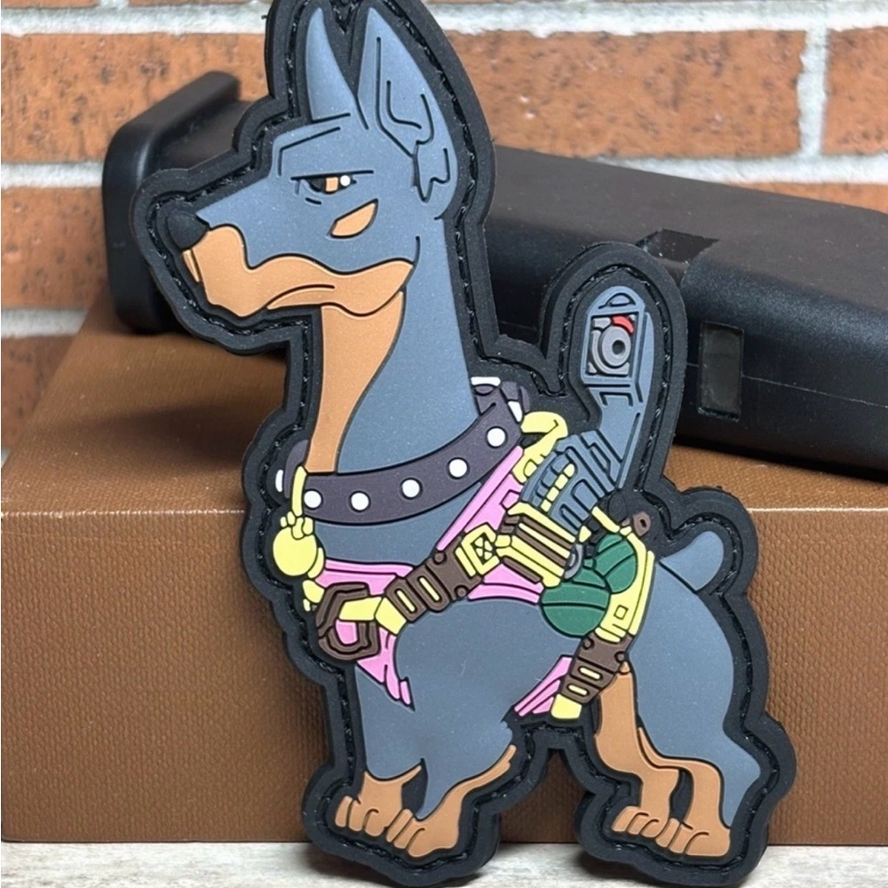PVC Tactical Patch - Doberman Dog Patch - Morale Military K9 Patch - Service Dog